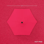 Best Choice Products 7.5ft Heavy-Duty Round Outdoor Market Table Patio Umbrella w/Steel Pole, Push Button Tilt, Easy Crank Lift - Hot Pink