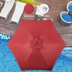 Simple Deluxe 9' Patio Umbrella Outdoor Table Market Yard Umbrella with Push Button Tilt/Crank
