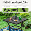 Metal Bar Table with Umbrella Hole, 31-Inch Square Top and 36-Inch Height