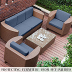 Sofa Covers for Outdoor Furniture, 92% Polyester Stretch, 12-Piece Set