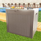 31 Gallon Outdoor Deck Box, Lockable Waterproof Outdoor Storage Boxes For Garden Tools,Indoor Cushions,Accessories Outside Storage Resin Weatherproof Container(Grey)