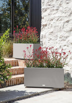 Veradek Block Series Long Box Planter - Large Rectangular Planter for Indoor or Outdoor Patio/Porch | Durable All-Weather Use with Drainage Holes | Modern Décor for Tall Plants, Flowers or Shrubs