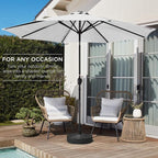 Best Choice Products 10ft Outdoor Table Compatible Steel Polyester Market Patio Umbrella w/Crank and Easy Push Button Tilt