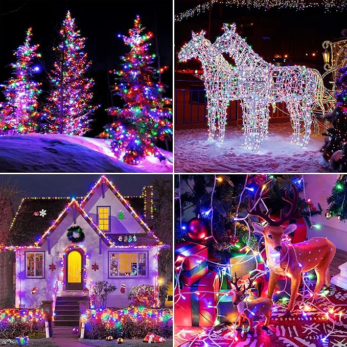 String Lights, 328 Ft 1000 LED Multicolor Indoor/Outdoor