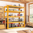 REIBII Garage Shelving Load 3200LBS, 5-Tier Storage Shelves, Adjustable Heavy Duty Metal Shelving Unit for Pantry, Basement, Warehouse, 72" H x 36" W x 16" D, 2PC