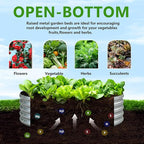 3PCS 2x2x1FT Galvanized Raised Garden Bed Kit,Vegetable Boxes-Round Metal Flower Box,Large Planter Raised Beds Outdoor Garden for Planting,Fruit,Herb-Silver