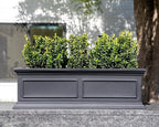Veradek Brixton Window Box Plastic Planter - Large Rectangular Planter for Outdoor Balcony/Windowsill | Crack-Resistant All-Weather | Classic Estate Design for Flowers, Herbs, Succulents