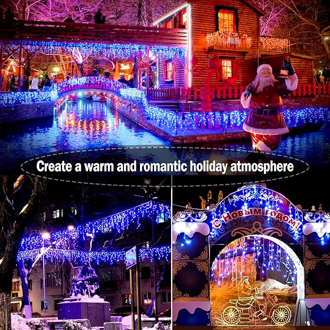 String Lights, 400 LED, 33 ft, with 8 Lighting Modes