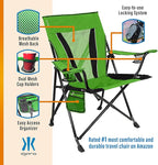 Kijaro XXL Dual Lock Portable Camping Chair - Supports Up to 400lbs - Enjoy The Outdoors in a Versatile Folding Sports & Outdoor Chair