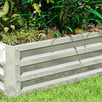 Outsunny Galvanized Raised Garden Bed, 4' x 2' x 1' Metal Planter Box, for Growing Vegetables, Flowers, Herbs, Succulents, Silver