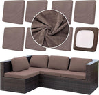 Cushion Covers 8-Pack, Stretch Fit for Outdoor Patio Cushions in Camel
