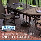 US Weight Durable Fillable Umbrella Base for Patio Table - 50 Pound Capacity Heavy Duty Adjustable Stand for Outdoor Umbrellas - Made in The USA