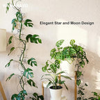 20 Pcs Chain Trellis for Climbing Plants, Plant Trellis Indoor and Outdoor, Garden Wall Trellis, Vine Support Plant Accessories for Monstera, Pothos, Ivy, Climbing Plants (Black Moon and Star)