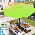 AreShark 9 FT Patio Umbrella for Outdoor, Outdoor Umbrella with Push Button Tilt and Crank, Outdoor Patio Umbrellas with 8 Sturdy Ribs for Market, Garden, Deck, Backyard, Pool (Apple Green)