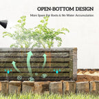 Outsunny Galvanized Raised Garden Bed, 4' x 2' x 1' Metal Planter Box, for Growing Vegetables, Flowers, Herbs, Succulents, Gray