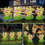 Solar Garden Lights Outdoor Waterproof,4 Packs Solar Swaying Butterfly Lights Decor,Gardening Butterfly Gifts for Mom Women,Solar Flowers Plant Lights Decorative Stakes for Yard Patio Lawn Pathway
