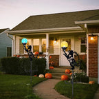 Cat Solar Lights Outdoor Garden Decor,40” Black Cat Stake with Color Changing Crackle Glass Ball Light,Metal Cat Silhouette Welcome Sign for Yard,Lawn,Pathway,Patio,Unique Gift Ideas