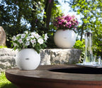 Lechuza Puro Color 20 White, Self-Watering Small Indoor Planter, D7.9 H6.3 in