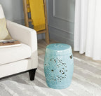 Safavieh Flora Glazed Ceramic Decorative Garden Stool, Blue