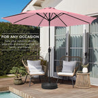 Best Choice Products 10ft Outdoor Table Compatible Steel Polyester Market Patio Umbrella w/Crank and Easy Push Button Tilt