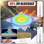 ColourTree TAPR1616 Custom Size 16' x 19' Beige Sun Shade Sail Canopy UV Block UPF50 Rectangle - Commercial Standard Heavy Duty - 190 GSM - 3 Years Warranty
