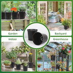 50 Pcs 2 Gallon Nursery Pots,Thickened Soft Plastic Plant Pots with Holes,Garden Flower Seedling Pot Container for Seedling,Cuttings,Transplanting (Black)