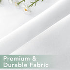 Outdoor Curtains for Patio Waterproof 6 Panels - Windproof, Privacy, Weatherproof Outside Drapes for Gazebo Pergola Porch, Grommet Top and Tab Bottom, 54x108 Inch, White