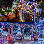200ft LED Rope Lights Outdoor, 1440 LED Flexible Tube Lights with 8 Modes, Waterproof LED Rope Lighting for Outside Garden Patio Bedroom Party Pool Fences Indoor Outdoor Christmas Decor (White & Blue)