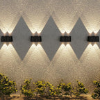 8-Pack Solar Fence Lights, Up & Down Lighting, 50LM/25LM 4 Modes (3000K/6500K), IP65 Waterproof, 1200mAh Battery, Screw/Adhesive Mount for Garden Wall Path Deck