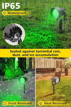 T-SUN Green Spotlight Outdoor, Waterproof LED Landscape Lighting with US Plug, Easy Install 270° Adjustable Outdoor Spot Lights for Garden Tree Yard Decor, 2 Pack