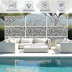 Outdoor Privacy Screen,72" H×47" W Metal Privacy Screen, Freestanding Privacy Fence Panels for Patio