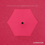 Best Choice Products 7.5ft Outdoor Solar Market Table Patio Umbrella for Deck, Pool w/Tilt, Crank, LED Lights - Hot Pink