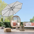Best Choice Products 10ft Solar Polyester LED Lighted Patio Umbrella w/Tilt Adjustment and UV-Resistant Fabric