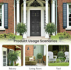 35" Fake Ferns, 4 Large Artificial Bonston Ferns Bushes Plants with 39 Fronds for Outdoors Garden Patio Porch Entrance Low Maintain Home Decor