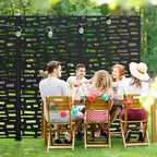 Casaphoria 72" H x 35" W Metal Outdoor Privacy Screen, Freestanding Decorative Divider for Patio, Deck, Balcony, and Garden with Stable Base, Black-Gerald
