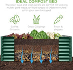 Best Choice Products 8x4x2ft Outdoor Metal Raised Garden Bed, Deep Root Planter Box for Vegetables, Herbs & Flowers, 478-Gallon Capacity, 100% Non Toxic Materials - Dark Green