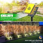 T-SUNUS Christmas Solar Spot Lights Outdoor White 6000K IP65 Waterproof 2-in-1 Landscape Spotlights, 9.8ft Cable Separate Panel Auto Dusk to Dawn for Flag Yard Garden Driveway Pathway Garage Halloween