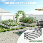 Galvanized Raised Garden Bed,Outdoor Planter Box Metal Patio Kit Planting Bed for Vegetables Flowers Herb (Galvanized, 8x4x1ft-2p)