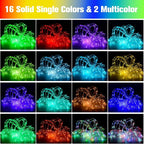 132Ft Rope Lights for Outside, Waterproof 18 Colors Changing Rope Lights Fairy String Lights with Remotes, 400 LEDs Dimmable Twinkle Christmas Lights for Bedroom Patio Halloween Decorations