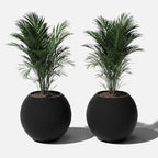 Veradek Strata Series Sphere Round Planter for Patio & Backyard | Durable Plastic-Stone Material | Modern Décor for Tall Trees and Plants