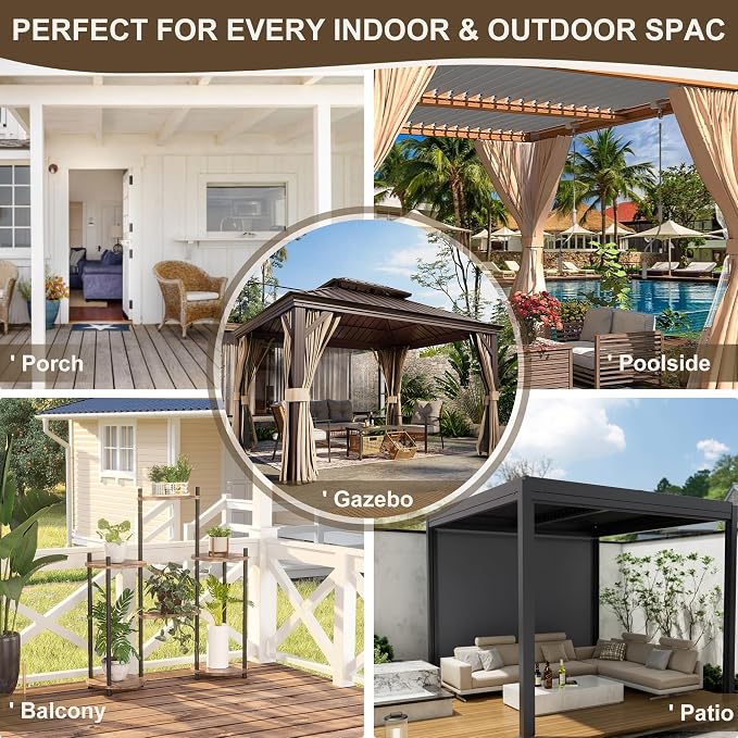 HolidayIdeas Outdoor Patio Curtains Waterproof 6 Panels 54x95 Inch- Protect - Image 7