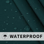 Easy-Going Outdoor Patio Curtains Detachable Tab Top Windproof Weatherproof Curtain for Cabana, Porch, Pergola and Gazebo, Tab Bottom Drape, 2 Panels, 54W x 96L inch, Teal