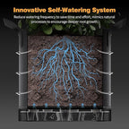 Self-Watering Grow Bags, 5-Pack 7 Gallon 420G Thick Nonwoven Fabric Pots with Reinforced Handles and Multi-Purpose Rings, for Low Stress Plant Training Fruits, Vegetables,and Flowers