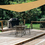 AsterOutdoor Sun Shade Sail Triangle 16' x 16' x 16' UV Block Canopy for Patio Backyard Lawn Garden Outdoor Activities, Sand