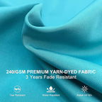 PURPLE LEAF 12 Feet Double Top Deluxe Square Patio Umbrella Offset Hanging Umbrella Cantilever Outdoor Market Umbrella Garden Turquoise Blue