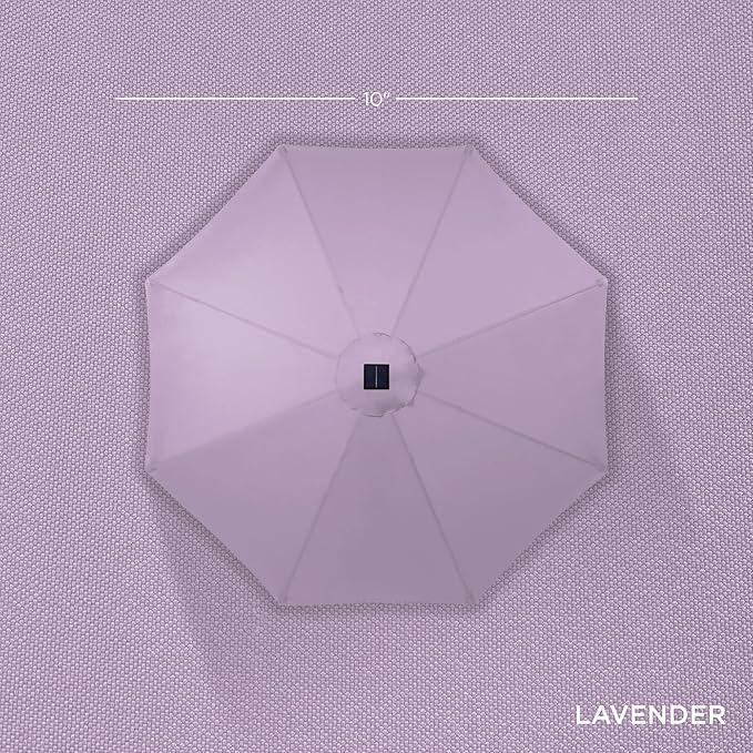Best Choice Products 10ft Solar Polyester LED Lighted Patio Umbrella w/Tilt Adjustment and UV-Resistant Fabric