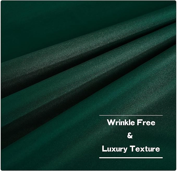 NICETOWN Canvas Patio Outdoor Curtains 95 inch Length 2 Pieces, Home Fashion Thermal Insulated Top and Bottom Grommet Indoor Outdoor Privacy Drapes for Terrace, Dark Green, W55 x L95