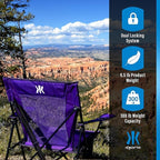 Kijaro Dual Lock Portable Camping Chairs - Enjoy the Outdoors with a Versatile Folding Chair, Sports Chair, Outdoor Chair & Lawn Chair - Dual Lock Feature Locks Position – Kawachi Purple