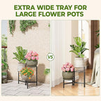3 Tier Plant Stand Outdoor Tall Metal Corner Plant Stand for Patio Garden Balcony Living Room Bedroom Indoor Tiered Plant Shelf Black Kite