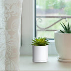 Planter Pots, 18 Count Matte White Plastic Mini Pots With Saucers